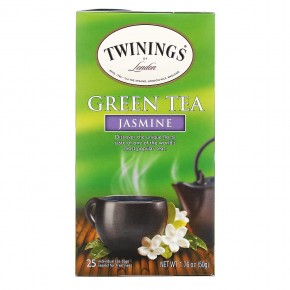 Twinings, Зеленый чай , жасмин 25 чайных пакетиков, 1.76 унции (50 г) в Москве - eco-herb.ru | фото