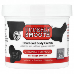 Udderly Smooth, крем для рук и тела, для огрубевшей и сухой кожи, оригинальная формула, 283 г (10 унций) - описание | фото