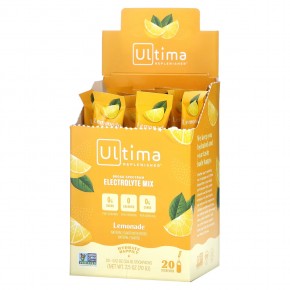 Ultima Replenisher, порошок электролитов со вкусом лимонада, 20 пакетиков, 0,12 унций (3,5 г) - описание