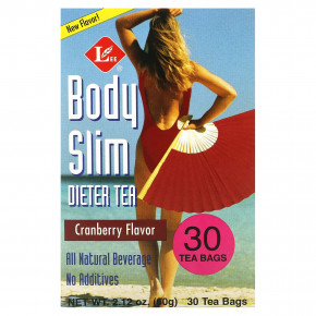 Uncle Lee's Tea, Body Slim Dieter Tea, клюква, 30 чайных пакетиков, 60 г (2,12 унции) - описание