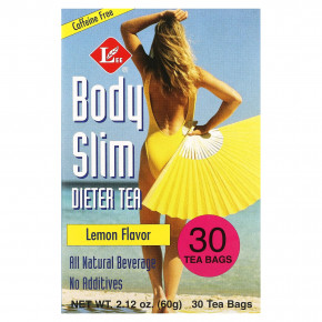 Uncle Lee's Tea, Body Slim Dieter Tea, Lemon, без кофеина, 30 чайных пакетиков, 60 г (2,12 унции) - описание