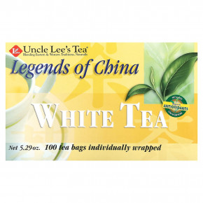 Uncle Lee's Tea, Legends of China, белый чай, 100 чайных пакетиков, 150 г (5,29 унции) - описание | фото