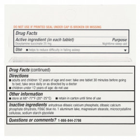 Unisom, SleepTabs, ночное средство для сна, 32 таблетки в Москве - eco-herb.ru | изображение Unisom, SleepTabs, ночное средство для сна, 32 таблетки в Москве - eco-herb.ru | фото