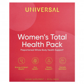 Universal U, Women's Total Health Pack, 30 Pill Packs в Москве - eco-herb.ru | фото