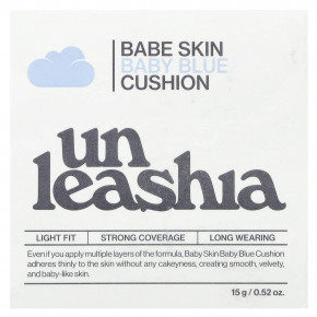 Unleashia, Babe Skin, Baby Blue Cushion, SPF40 / PA ++, 18N чистый, 15 г (0,52 унции) в Москве - eco-herb.ru | фото