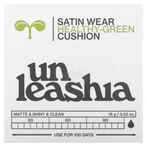 Unleashia, Satin Wear Healthy-Green Cushion, кушон, SPF 30/PA++, оттенок 21N Eburnean, 15 г (0,52 унции) в Москве - eco-herb.ru | фото