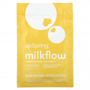 UpSpring, Milkflow®, смесь для приготовления напитка, лимонад с бузиной, 16 пакетиков по 10 г (0,35 унции) в Москве - eco-herb.ru | фото
