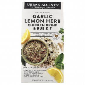 Urban Accents, Рассол для курицы с чесноком, лимоном и травами, 106 г (3,75 унции) - описание