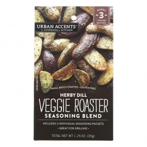 Urban Accents, Veggie Roaster Seasoning Blend, Herby Dill, 1.25 oz (35 g) - описание
