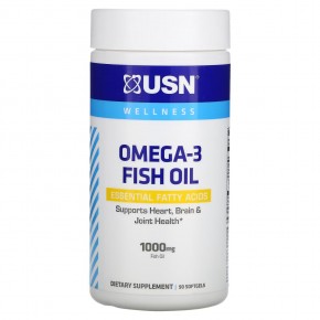 USN, Рыбий жир с омега-3, 1000 мг, 90 мягких таблеток в Москве - eco-herb.ru | фото