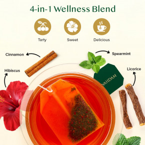 VAHDAM India, Infusions, травяной чай, гибискус, без кофеина, 100 пакетиков для заваривания, 180 г (6,35 унции) в Москве - eco-herb.ru | фото