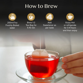 VAHDAM India, Infusions, травяной чай, гибискус, без кофеина, 100 пакетиков для заваривания, 180 г (6,35 унции) в Москве - eco-herb.ru | фото