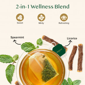 VAHDAM India, Infusions, травяной чай, мята колосистая, без кофеина, 100 пакетиков для заваривания, 120 г (4,23 унции) в Москве - eco-herb.ru | фото