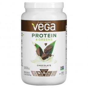 Vega, растительный протеин и зелень, со вкусом шоколада, 814 г (1 фунт, 12,7 унции) в Москве - eco-herb.ru | фото