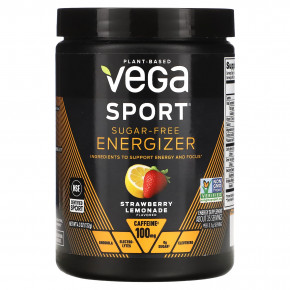 Vega, Energizer без сахара, клубничный лимонад, 122 г (4,3 унции) в Москве - eco-herb.ru | фото