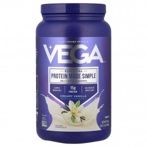 Vega, Essential, Protein Made Simple, протеин, со вкусом ванили, 1,01 кг (2 фунта, 3,7 унции) - описание | фото