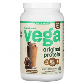 Vega, Оригинальный протеин на растительной основе, сливочный шоколад, 920 г (2 фунта 0,5 унции) в Москве - eco-herb.ru | фото