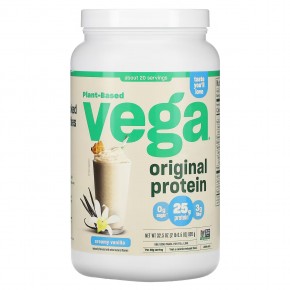Vega, Оригинальный протеин на растительной основе, кремовая ваниль, 920 г (2 фунта 0,5 унции) в Москве - eco-herb.ru | фото