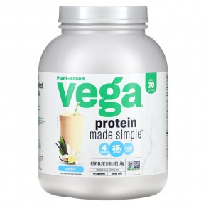 Vega, Plant-Based Protein Made Simple, ваниль, 4 фунта (0,1 унции) в Москве - eco-herb.ru | фото