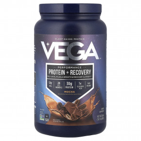 Vega, растительный протеин, протеин для результативности и восстановления, вкус мокко, 812 г (1 фунт 13 унций) - описание | фото