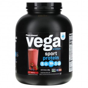 Vega, Sport, растительный протеин премиального качества, ягодный вкус, 1,89 кг (4 фунта 3 унции) - описание