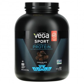 Vega, Sport, растительный протеин премиального качества, со вкусом шоколада, 1,98 кг (4 фунта 5,9 унции) в Москве - eco-herb.ru | фото