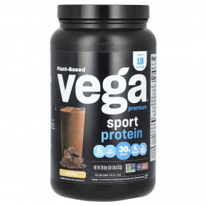 Vega, Sport, растительный протеин премиального качества, со вкусом мокко, 812 г (1 фунт, 13 унций) в Москве - eco-herb.ru | фото