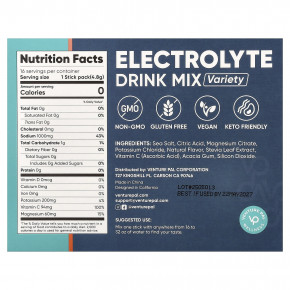 Venture Pal, смесь для приготовления электролитического напитка, ассорти, 16 стик-пакетов по 4,8 г (0,17 унции) в Москве - eco-herb.ru | фото