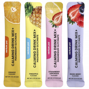 Venture Pal, смесь для приготовления успокаивающего напитка, глицинат магния, ассорти из 16 стик-пакетов по 4 г (0,14 унции) в Москве - eco-herb.ru | изображение Venture Pal, смесь для приготовления успокаивающего напитка, глицинат магния, ассорти из 16 стик-пакетов по 4 г (0,14 унции) в Москве - eco-herb.ru | фото