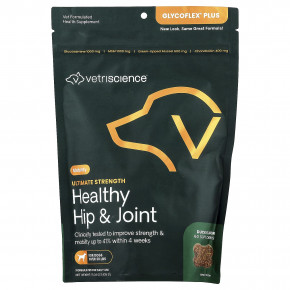 VetriScience, Healthy Hip & Joint, Ultimate Strength, для собак, утка, 60 жевательных таблеток, 435 г (15,34 унции) в Москве - eco-herb.ru | изображение VetriScience, Healthy Hip & Joint, Ultimate Strength, для собак, утка, 60 жевательных таблеток, 435 г (15,34 унции) в Москве - eco-herb.ru | фото