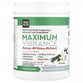 Vibrant Health, Maximum Vibrance®, версия 7.0, ваниль, 610 г (21,5 унции) - описание | фото