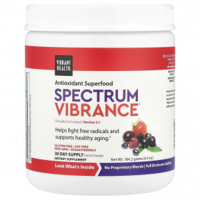 Vibrant Health, Spectrum Vibrance®, антиоксидантный суперпродукт, версия 3.1, ягодное ассорти, 184,2 г (6,5 унции) в Москве - eco-herb.ru | фото