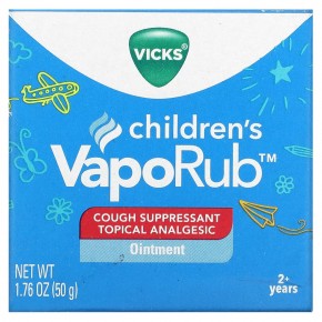 Vicks, VapoRub для детей, мазь, от кашля, для детей от 2 лет, 50 г (1,76 унции) в Москве - eco-herb.ru | фото