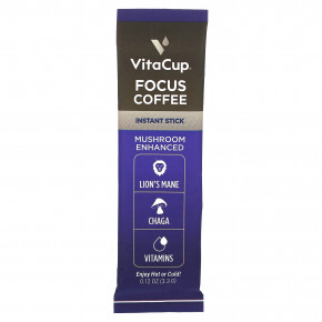 VitaCup, Focus растворимый кофе, средней обжарки, 24 палочки на одну порцию, по 3,3 г (0,12 унции) в Москве - eco-herb.ru | фото