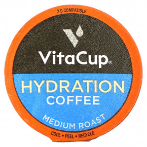 VitaCup, Hydration, кофе и электролиты, средней обжарки, 18 капсул по 4,5 г (0,16 унции) в Москве - eco-herb.ru | фото