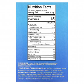 VitaCup, кофе и электролиты для гидратации, средней обжарки, 18 капсул по 4,5 г (0,16 унции) в Москве - eco-herb.ru | фото