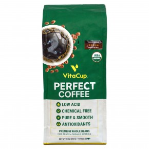VitaCup, Perfect Coffee, цельные зерна премиального качества, темная обжарка, 312 г (11 унций) в Москве - eco-herb.ru | фото