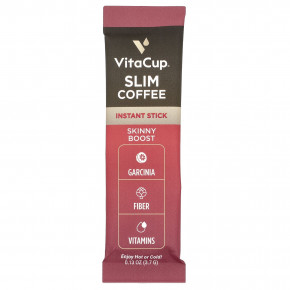 VitaCup, Растворимый кофе Slim Blend, средней обжарки, 24 палочки, по 3,7 г (0,13 унции) каждая в Москве - eco-herb.ru | фото