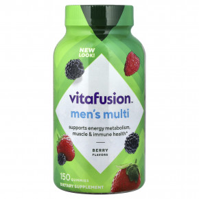 VitaFusion, Мультивитамины для мужчин, ягодные, 150 жевательных таблеток - описание | фото