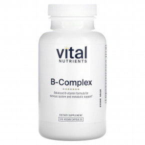 Vital Nutrients, B-Complex, 120 веганских капсул - описание