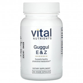 Vital Nutrients, Guggul E & Z, 60 веганских капсул (37,5 мг на капсулу) - описание | фото