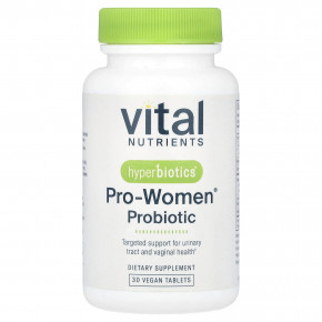 Vital Nutrients, Hyperbiotics®, пробиотик Pro-Women®, 30 веганских таблеток в Москве - eco-herb.ru | фото