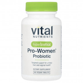 Vital Nutrients, Hyperbiotics®, пробиотик Pro-Women®, 60 веганских таблеток в Москве - eco-herb.ru | фото