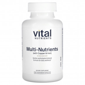 Vital Nutrients, Мультиэлементы (с медью и железом), 180 вегетарианских капсул в Москве - eco-herb.ru | фото