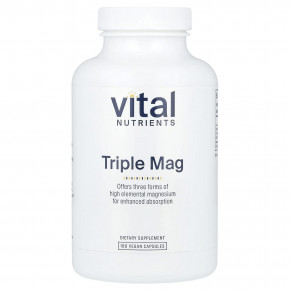 Vital Nutrients, Triple Mag, 180 веганских капсул - описание | фото