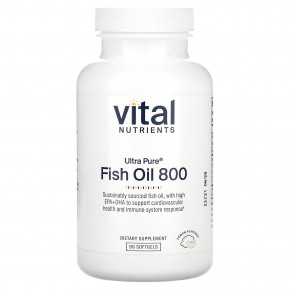 Vital Nutrients, ультрачистый рыбий жир 800, со вкусом лимона, 90 мягких таблеток в Москве - eco-herb.ru | фото