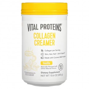 Vital Proteins, Коллагеновые сливки, ваниль, 300 г (10,6 унции) - описание