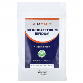 Vitamatic, бифидобактерии бифидум (Bifidobacterium bifidum), 100 г (3,5 унции) - описание | фото