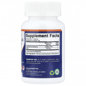 Vitamatic, лактобактерии саливариус (Lactobacillus salivarius), 2 млрд КОЕ, 60 капсул DRCaps® в Москве - eco-herb.ru | фото