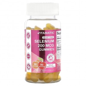 Vitamatic, Селен, натуральный персик, 200 мкг, 90 жевательных таблеток в Москве - eco-herb.ru | фото
